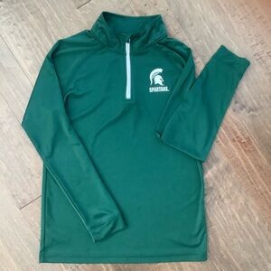 Michigan  State Colosseum Green Youth Quarter zip up (16-18l